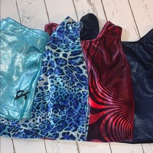 GK Elite gymnastics leotards shorts adult xs/s